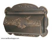 Antique Gold Cast Hummingbird Mailbox