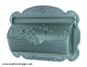 Antique Verde Green Cast Hummingbird Mailbox