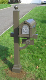 Bronze Nickel Keystone Mailbox Deluxe Post
