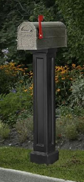 Black Bradford Mailbox Post