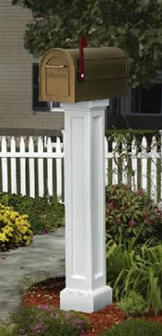 White Bradford Mailbox Post