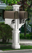 Vinyl Double Mailbox Post
