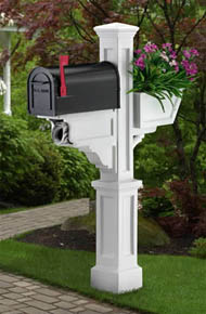 White Signature Plus PVC Mailbox Post