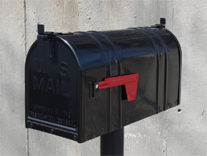 Two Door Mailbox Black