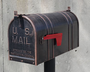 Two Door Mailbox Antique Copper