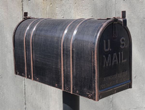 Two Door Mailbox Antique Copper
