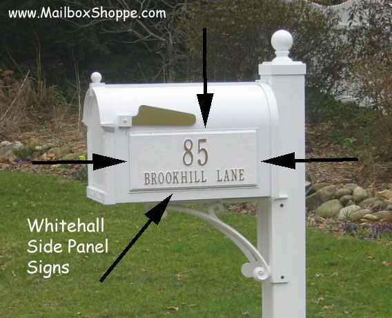 Whitehall Mailbox Side Panel Signs 