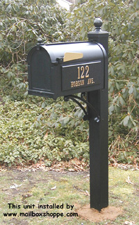 Black Whitehall Mailbox