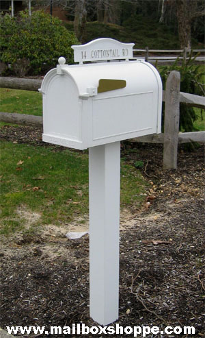 Whitehall Mailbox on Standard Post