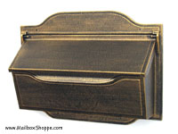 Antique Gold Contemporary Mailbox