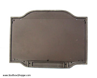 Rearview of Cast Contemporary Mailbox