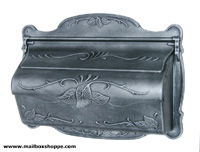 Antique Silver Cast Floral Leaf Mailbox