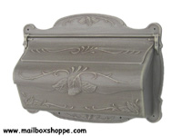 Frosted Umber Cast Floral Leaf Mailbox