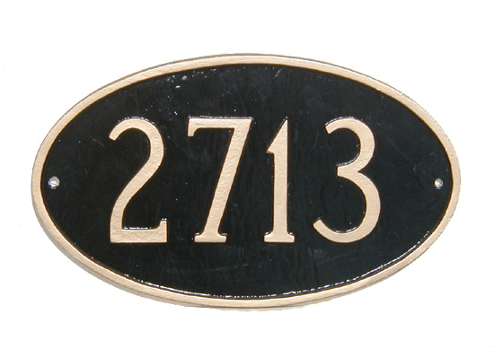 Oval House Number Sign