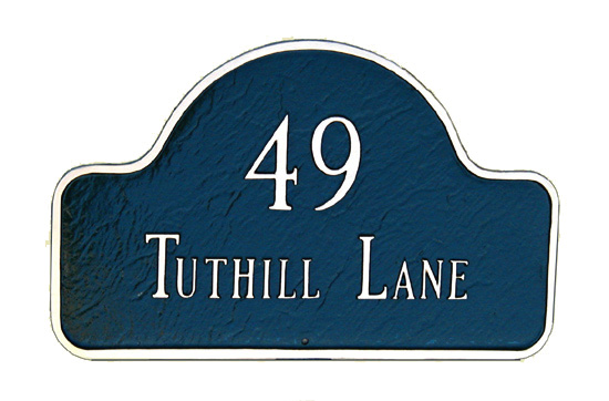 Arch Top House Number Sign