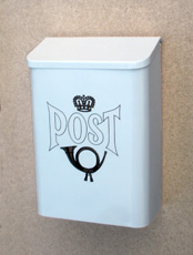 White Swedish Mailbox