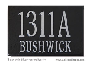 1426 Whitehall Wall Mailbox sign with two lines