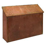 Antique Brass Plain Mailbox