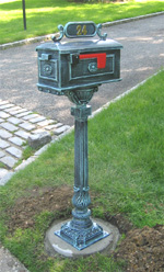 Traditional Mailbox and Pedestal Post