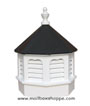 Vinyl Gazebo Cupola with black roof