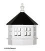 Vinyl Window Gazebo Cupola with black roof