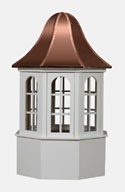 Villa Octagonal Louvers Vinyl Cupola