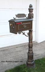 Barcelona Mailbox and Pedestal Post