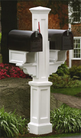 Rockport Double Mailbox Post