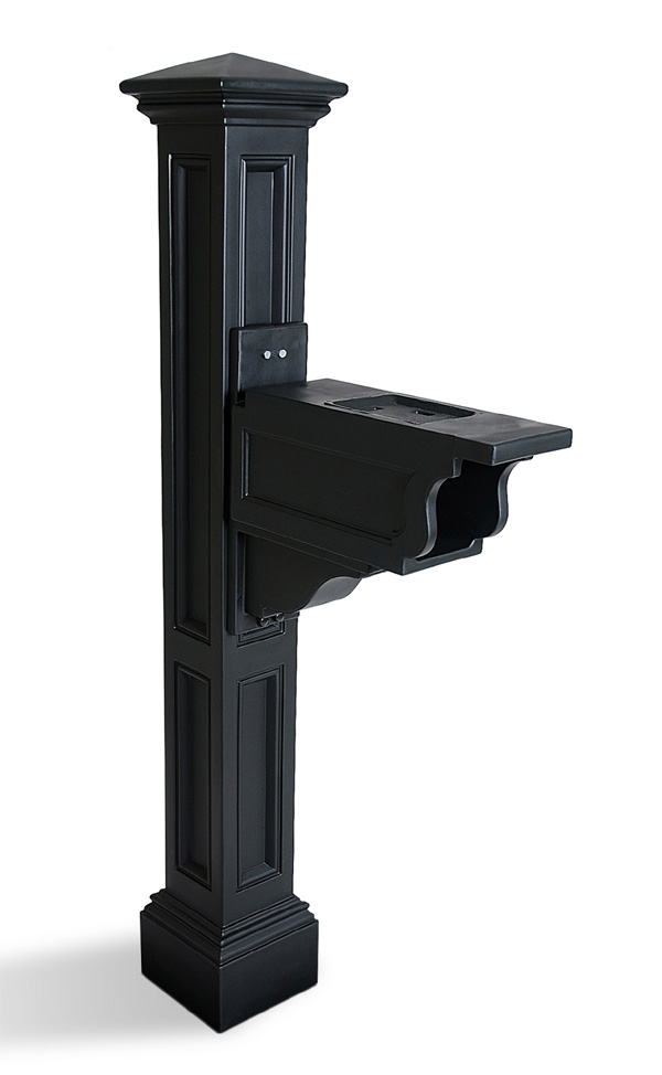 Black Mayne Charleston Plus Mailbox Post