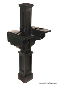 Black Rockport Vinyl Mailbox Post