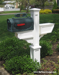 Mayne Post with cast leaf mailbox