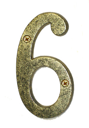 Antique Gold House Number 