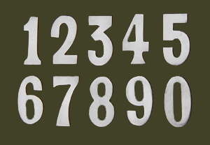 Small Nickel House Numbers