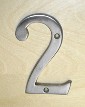 Satin Nickel House Number