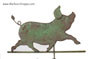 Whimsical Pig Weathervane